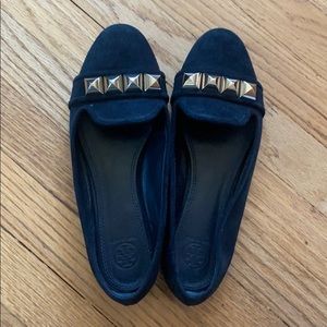 Tory Burch Suede Studded Loafers